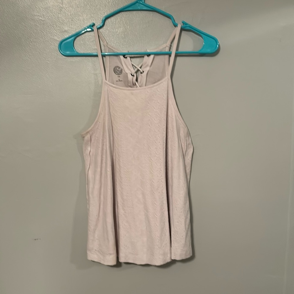 White flowy tank top